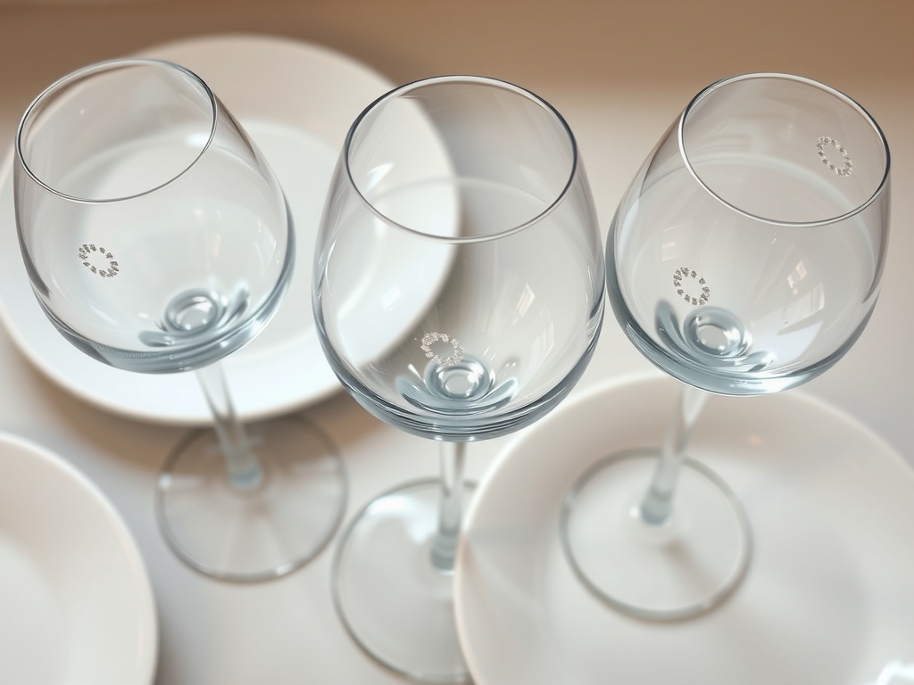 Cloudy spotted glassware from hard water dishwasher