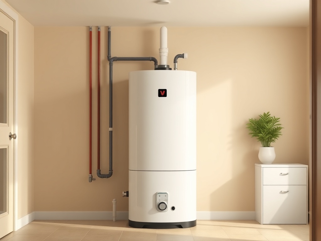 Residential water heater with hard water scale buildup