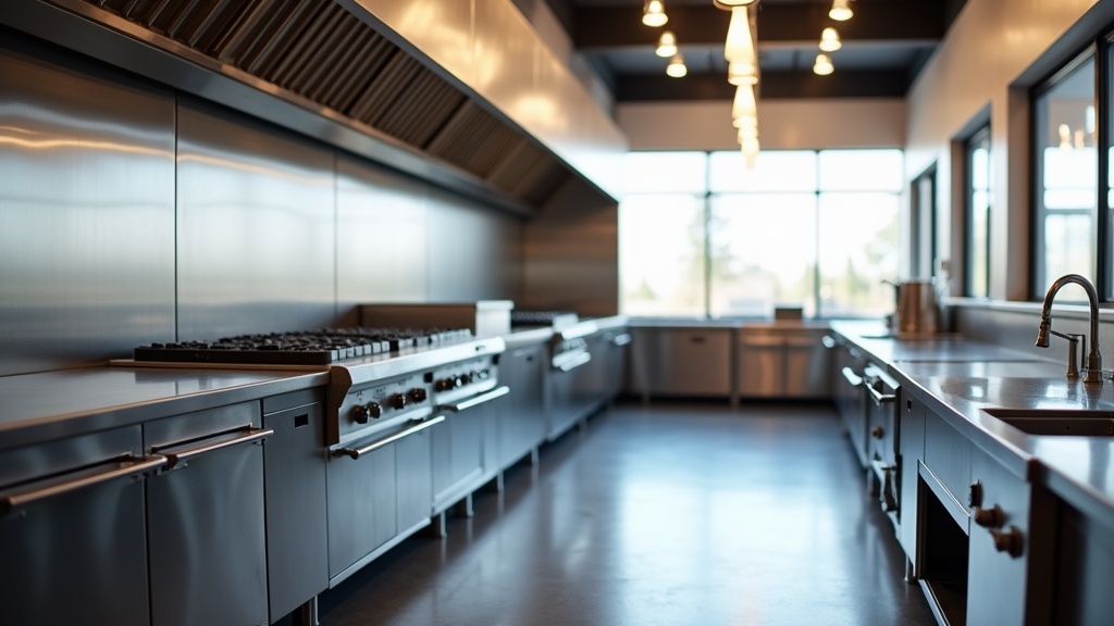 Commercial water softener system installed in a Boise restaurant kitchen