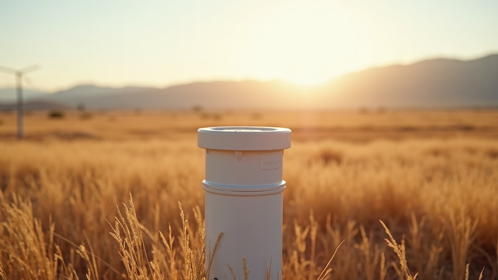 Rural Idaho well head in a Treasure Valley field with Owyhee Mountains in the background