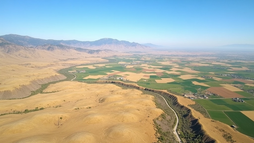 Dry Boise River foothills landscape in summer 2026 drought, Treasure Valley Idaho