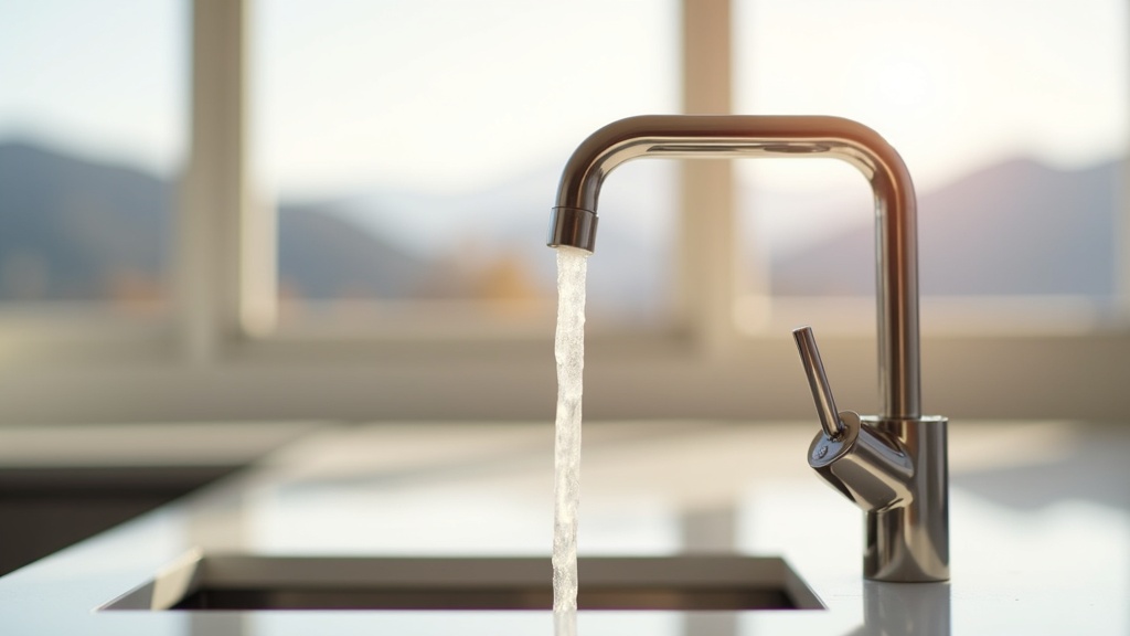 Boise tap water flowing from faucet in a modern Treasure Valley kitchen