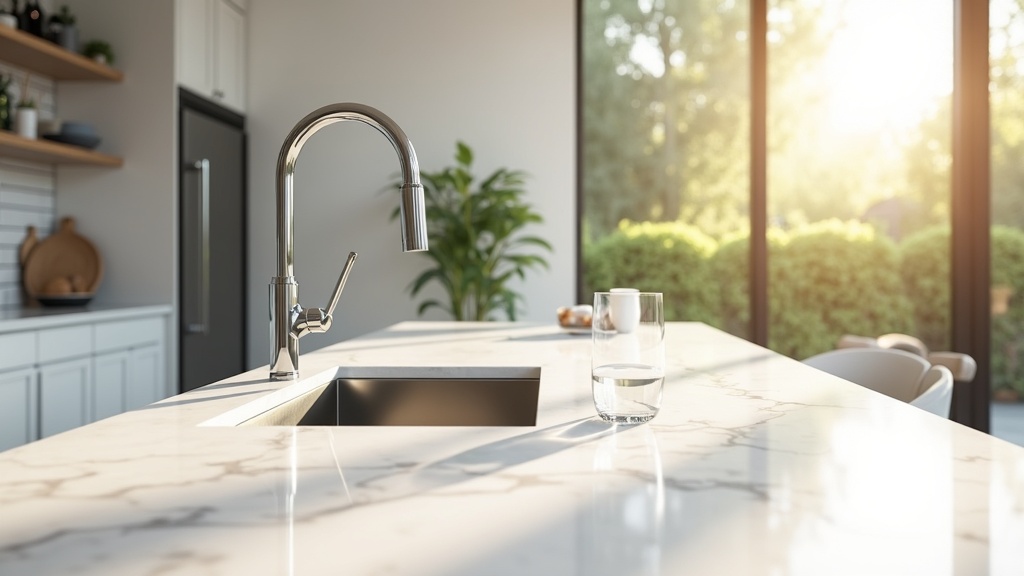 Woman mixing creatine powder in a glass of water in a bright kitchen, Boise Idaho