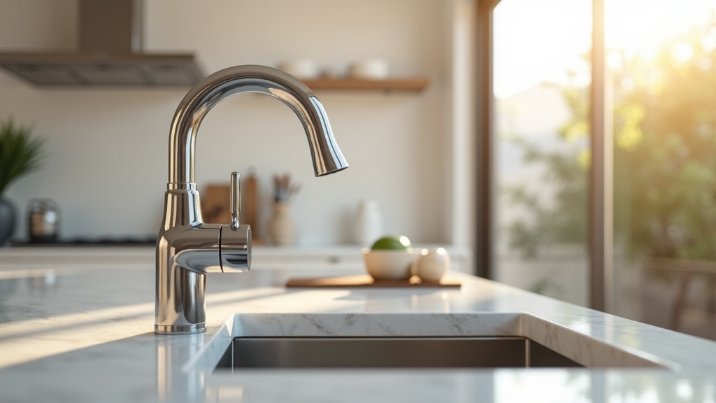 Hard water scale buildup on a faucet in a Boise Idaho home