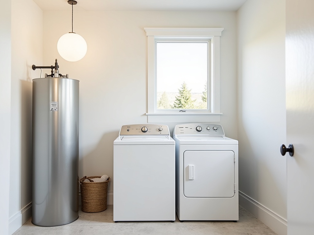 Water softener financing options displayed on a modern home desk with Idaho mountain view